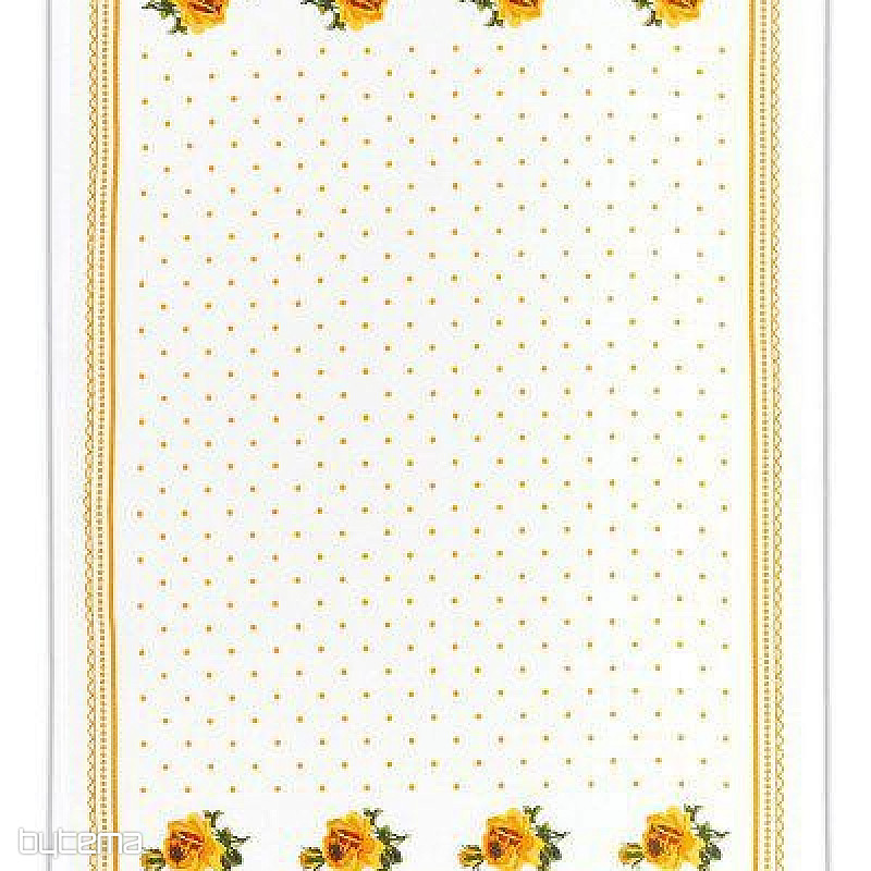 Les serviettes de grand-mère, les roses orange