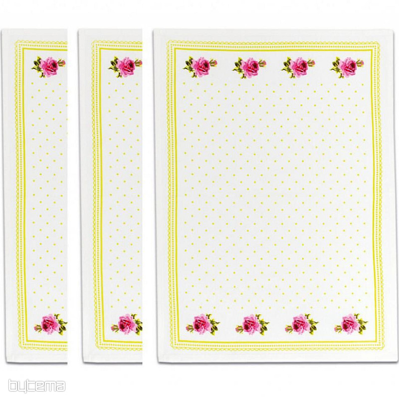 Serviettes de grand-mère Roses Vertes