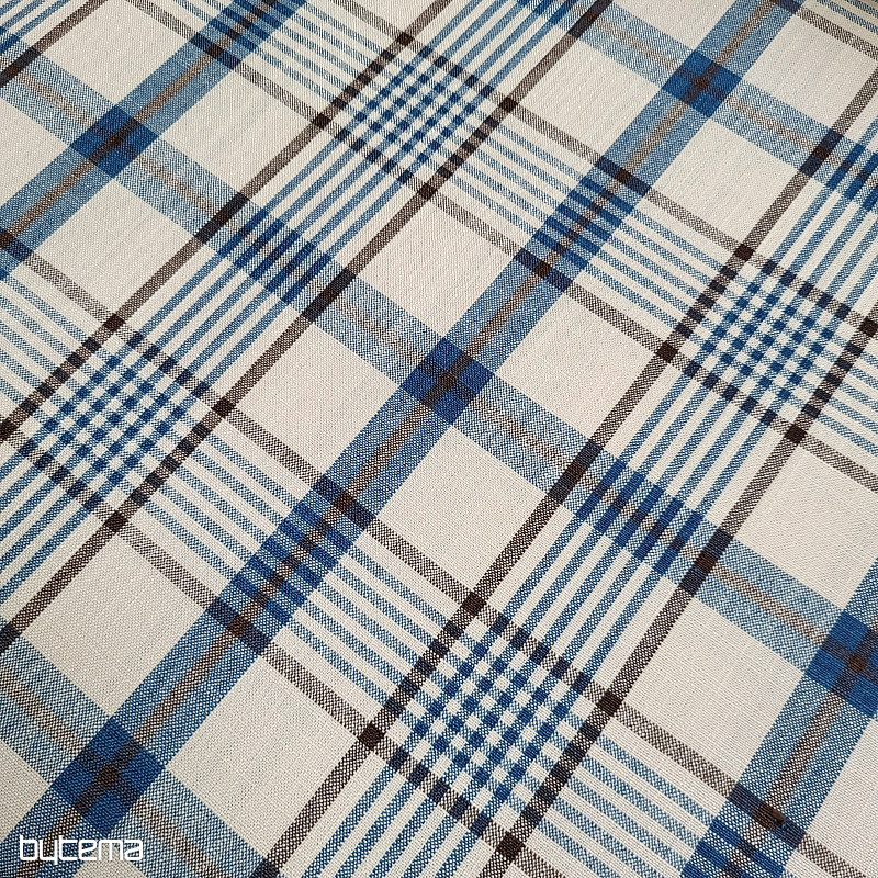 Tissu décoratif ANZOL BLEU