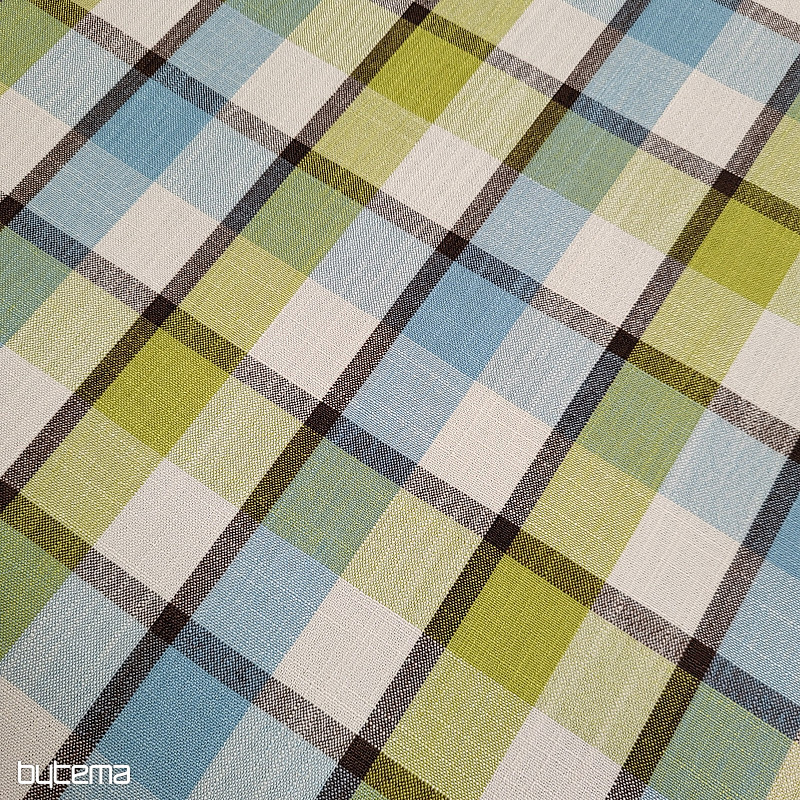 Tissu décoratif ATILA BLEU VERT