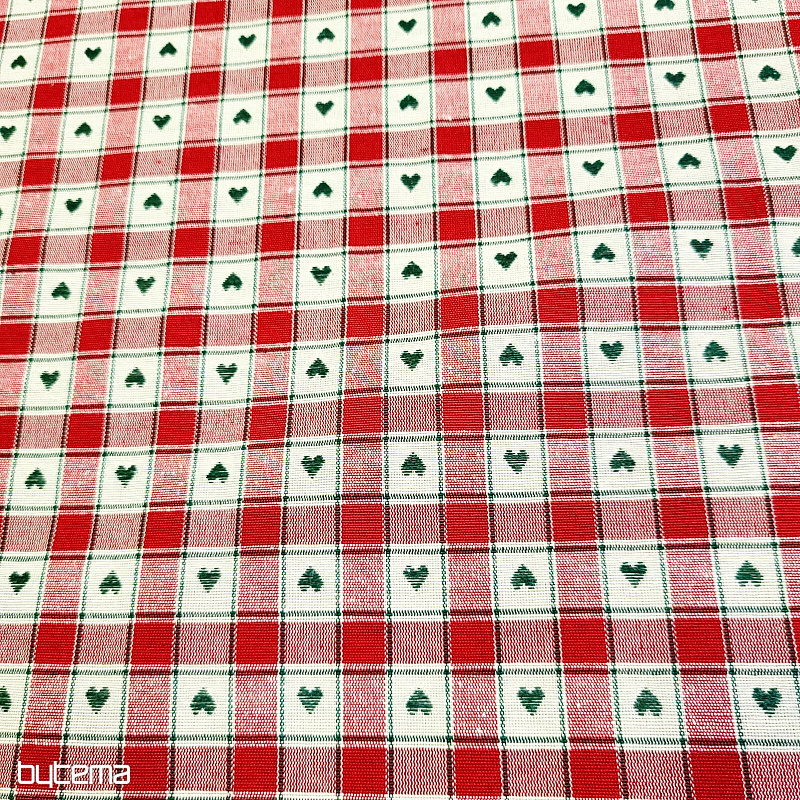 Tissu décoratif MAXI CORET rouge