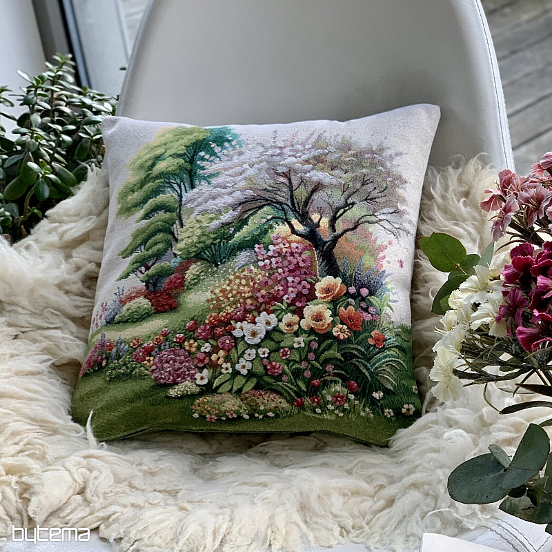 Taie d'oreiller en tapisserie NATURE MORTE DANS LE PARC