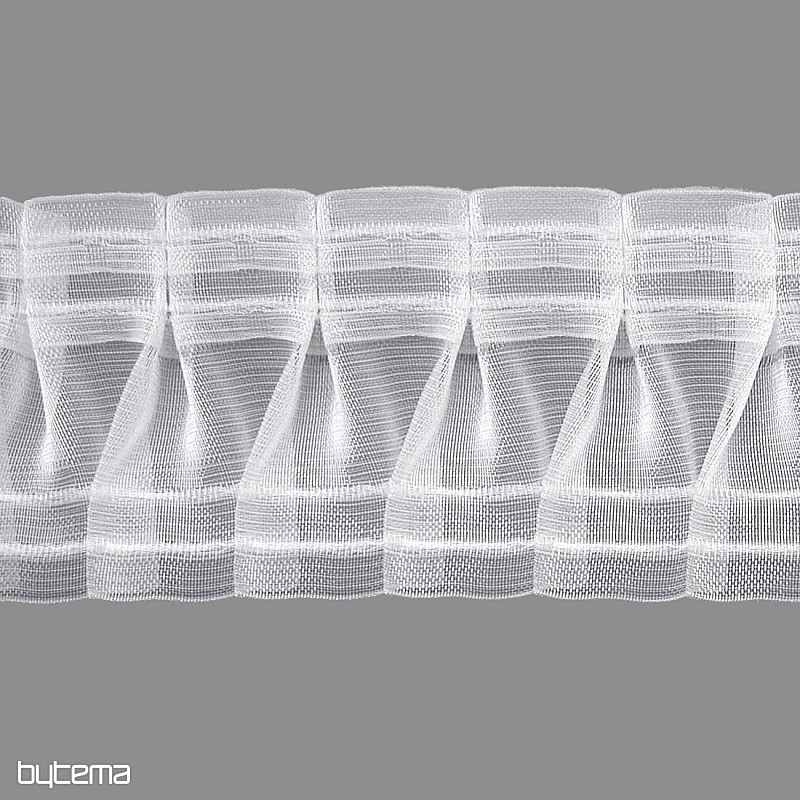 Ruban froncé en zigzag pour rideaux, 8 cm, 1:2