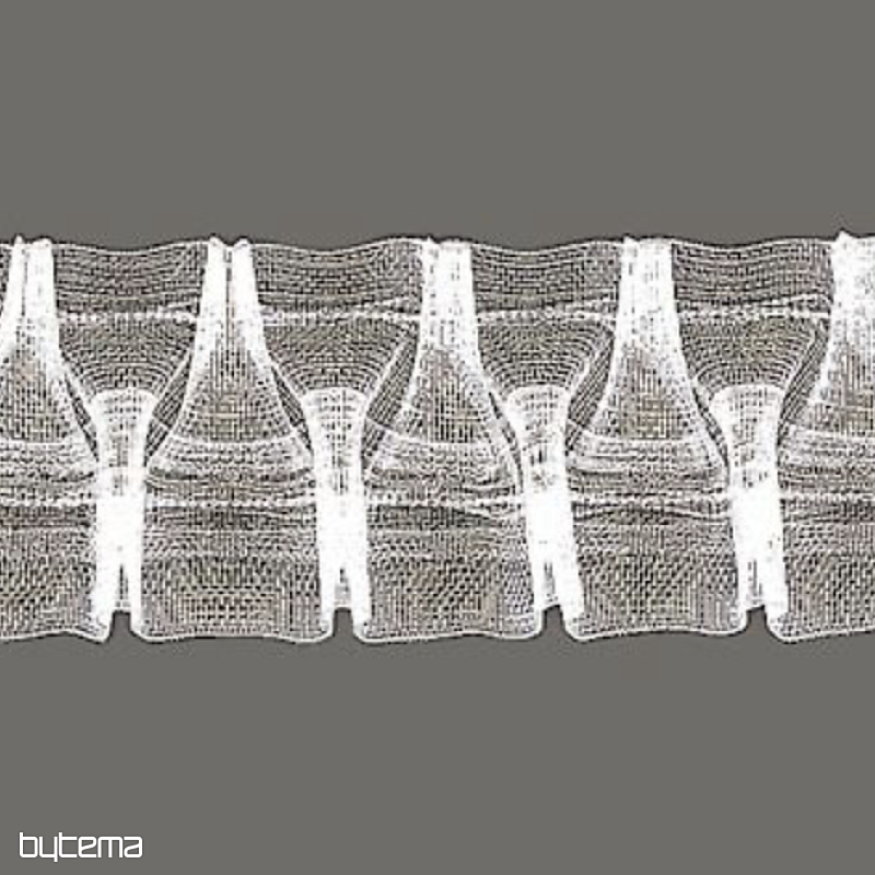 Ruban froncé en zigzag pour rideaux, 5 cm, 1:2