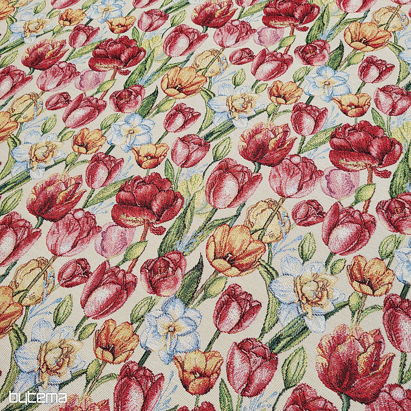 Tissu à tapisserie TULIPES NAOMI