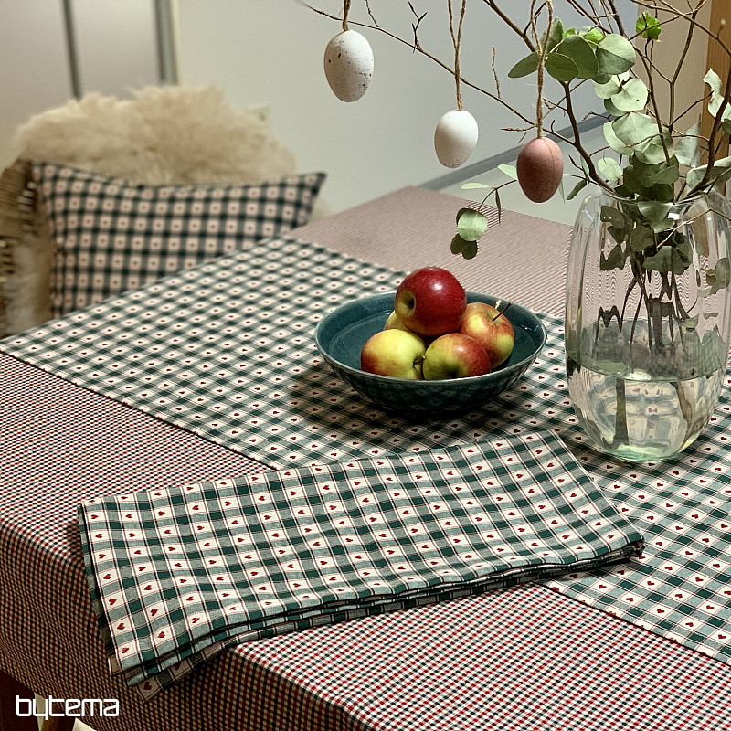 Nappe et foulard MAXI CORET vert