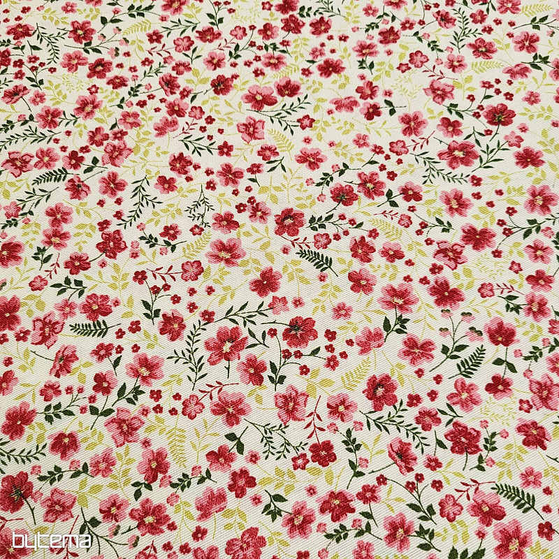 Tissu décoratif CIRI rouge