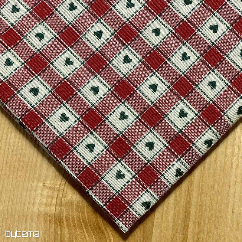 Nappe et foulard MAXI CORET rouge