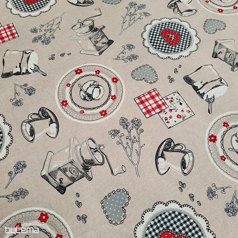 Tissu décoratif PARFUM CAFÉ