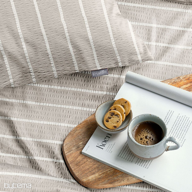 Crêpe souple de luxe IRISETTE EASY 8548-80 Rayures beige