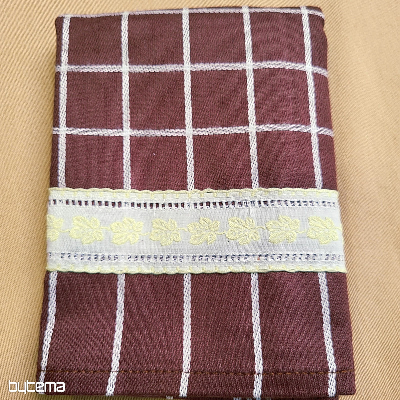 SERVIETTES BRUNES À MOTIFS DE GRAND-MÈRE