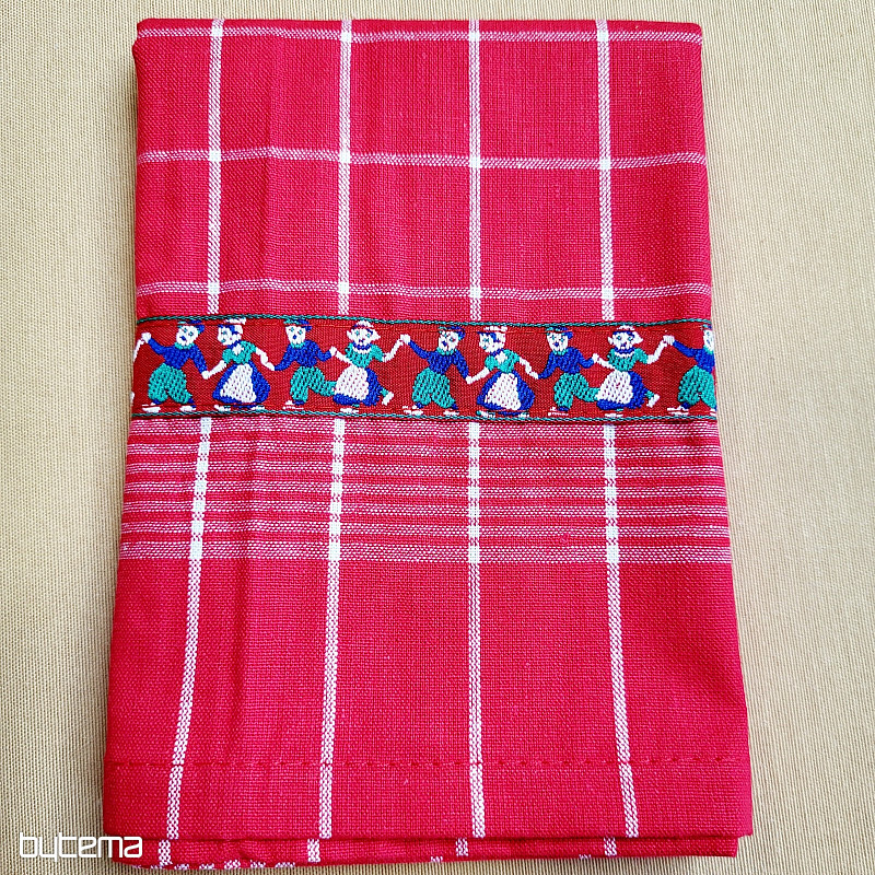 Serviettes de GRAND-MÈRE ROUGE AVEC DES GENS