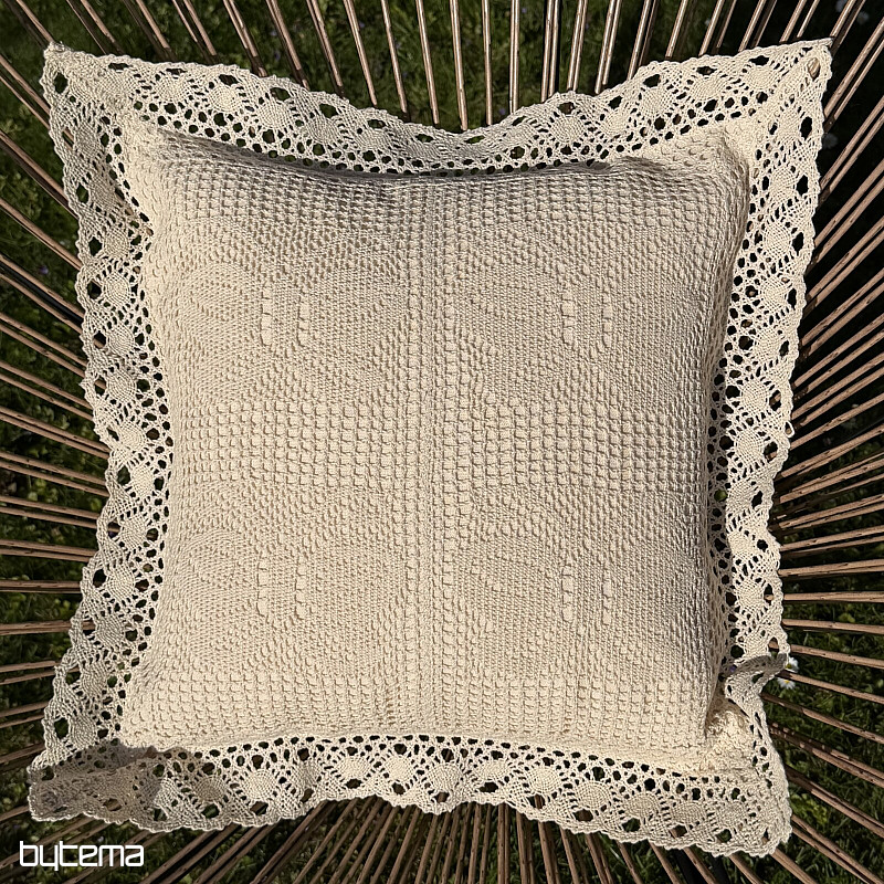 Taie d'oreiller décorative LACE BUTTERPILE beige