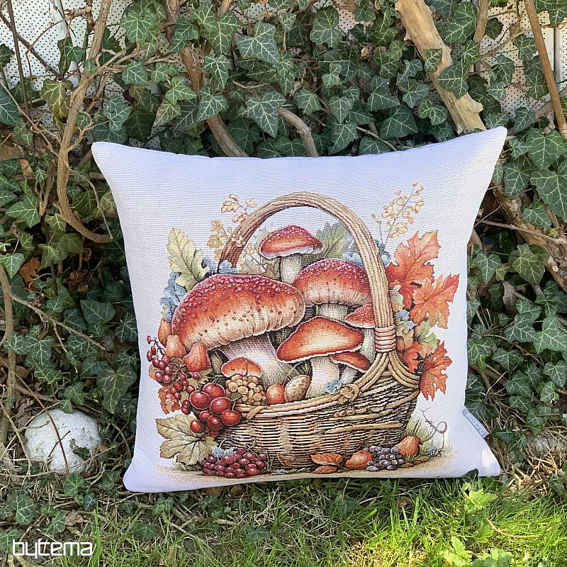 Taie d'oreiller en tapisserie CHAMPIGNONS DANS LE CHARIOT