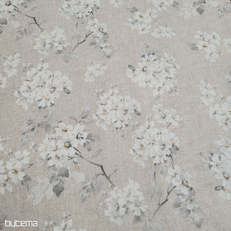 Tissu décoratif gris AMANDE