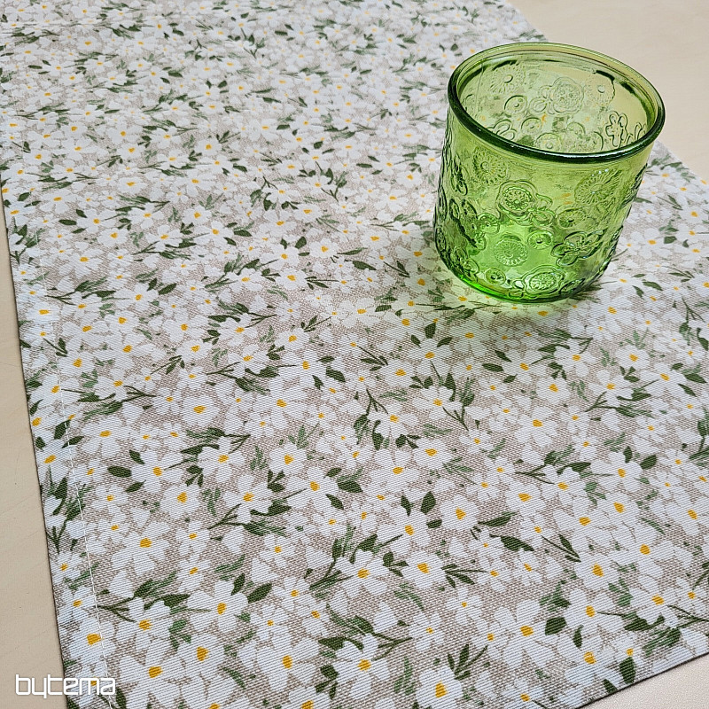 Nappe et foulard FLEURS BLANCHES