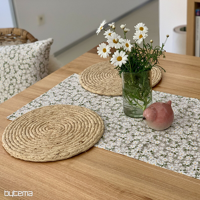 Nappe et foulard FLEURS BLANCHES
