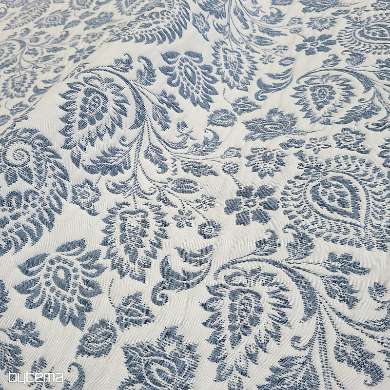 Tissu décoratif COSTA FLOR BLEU