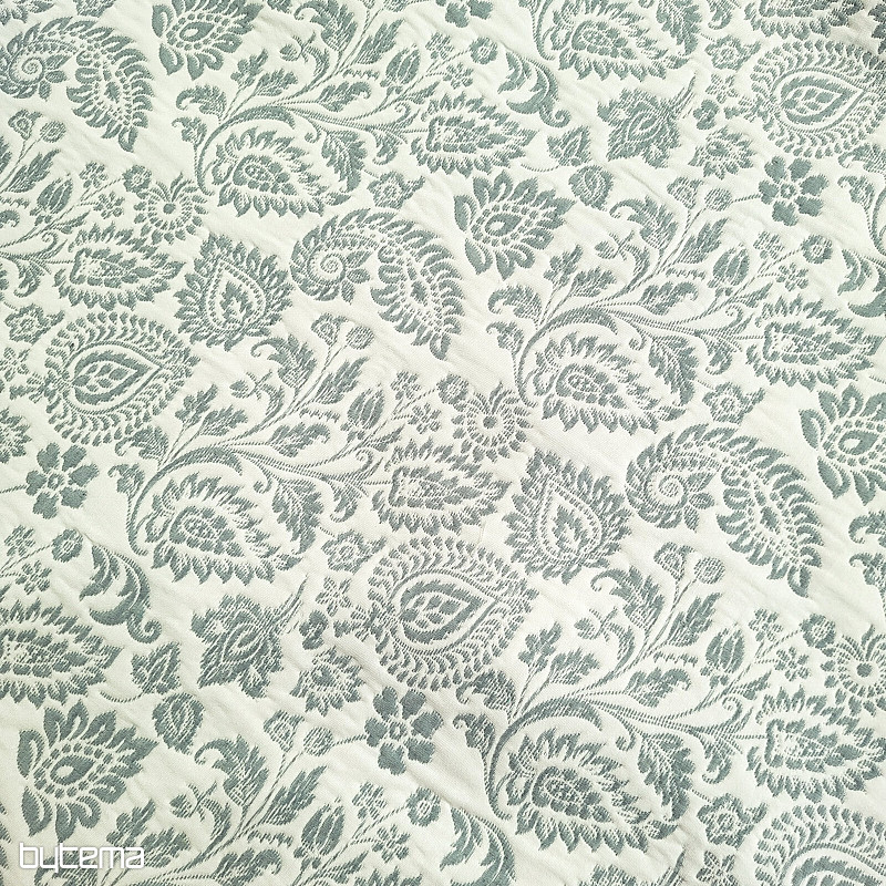 Tissu décoratif COSTA FLOR GRIS VERT