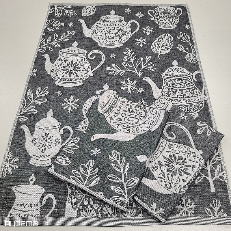 Serviettes en coton BOUILLOIRE DE NOËL