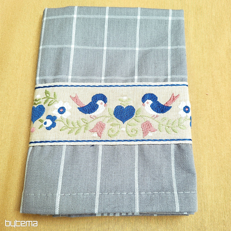 Serviettes de GRAND-MÈRE GREY AVEC DES OISEAUX