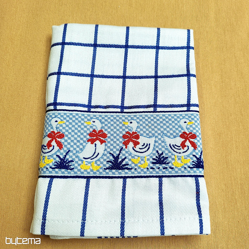 Serviettes de GRAND-MÈRE WHITE GOOSE avec un nœud