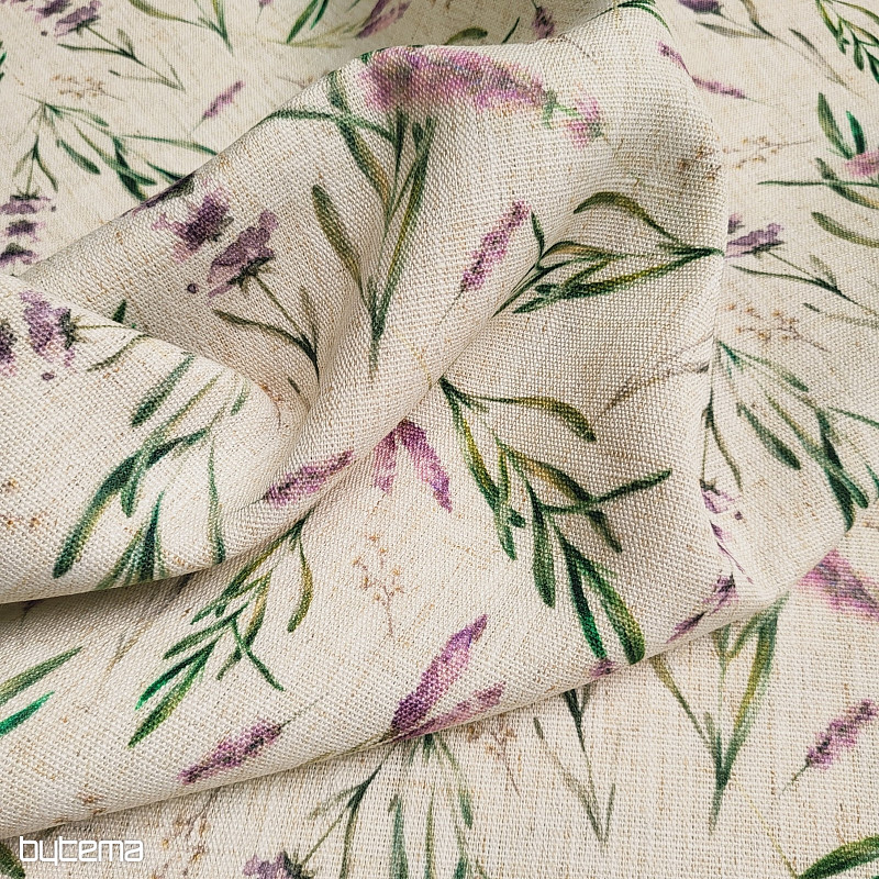 Tissu décoratif LAVANDE LINO