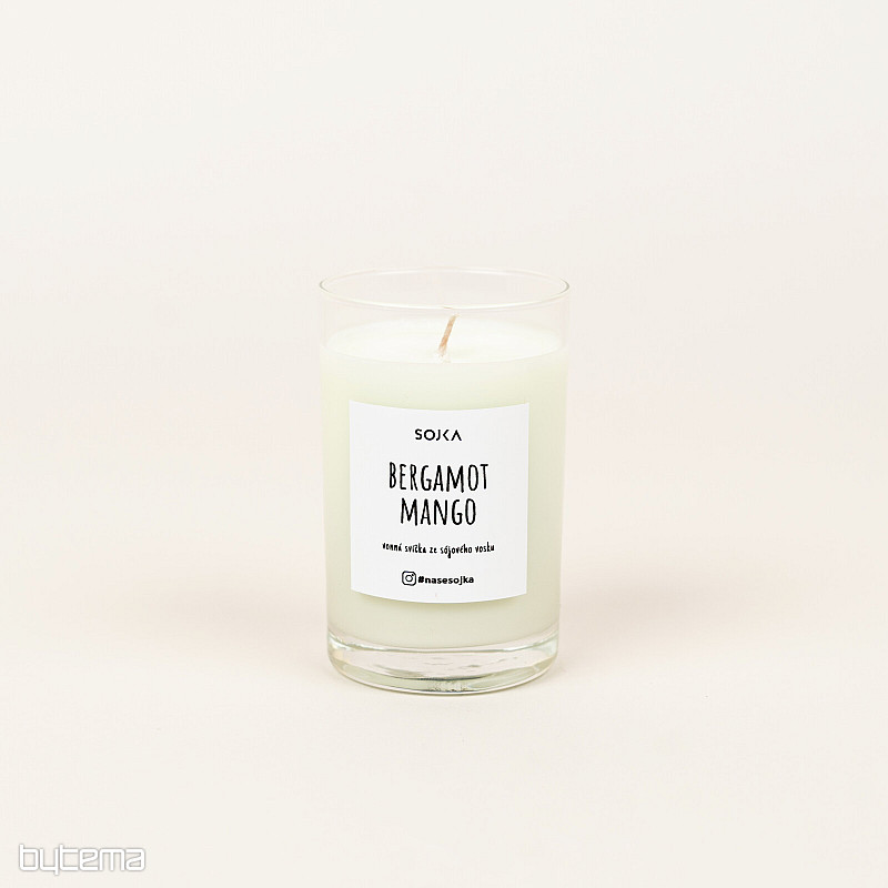 Bougie parfumée à la bergamote et à la mangue (cire de soja)