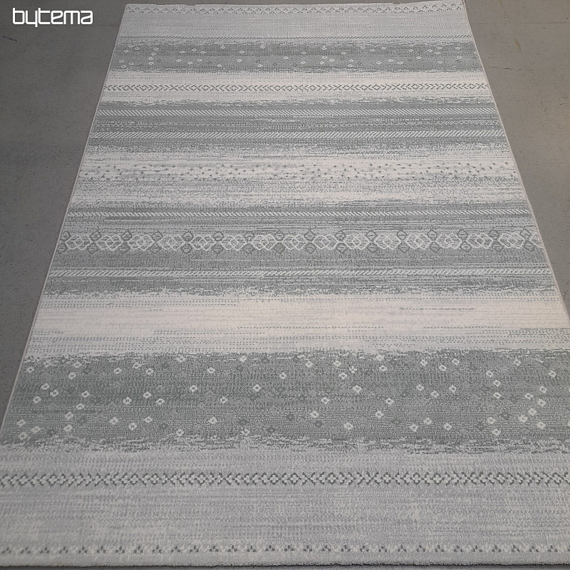tapis pièce moderne FONTANA vert et blanc