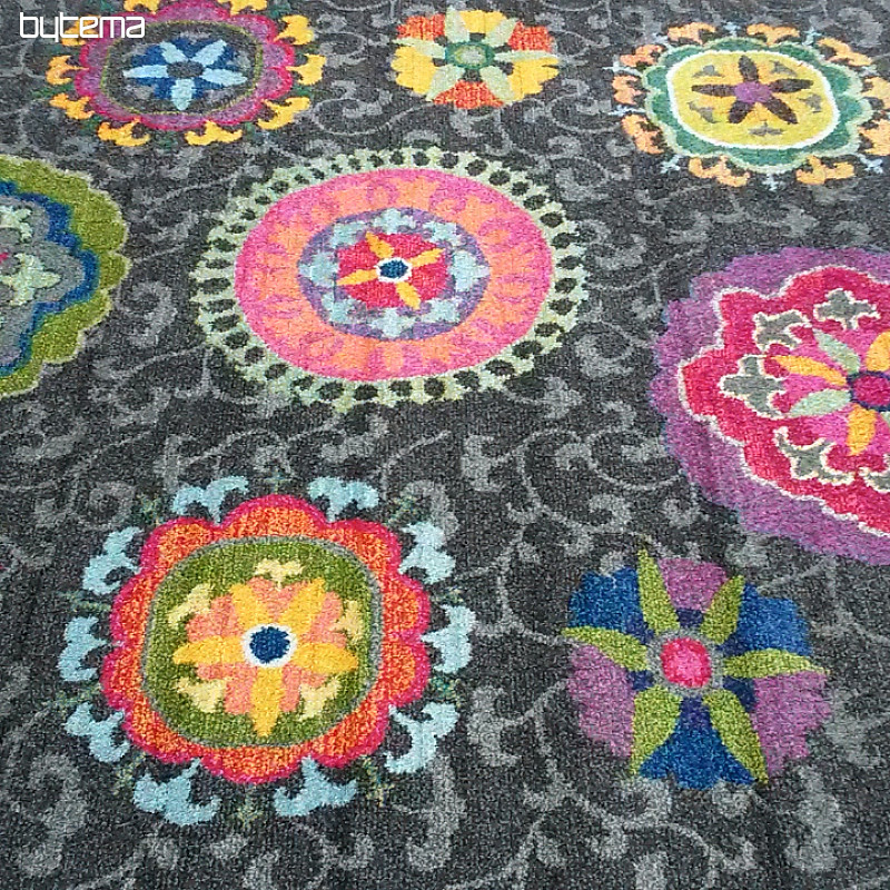 Tapis en pièces MANDALA marron