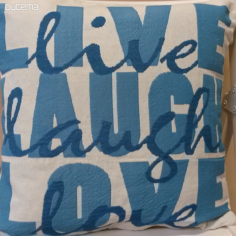 Housse de coussin déco LIVE TURQUOISE