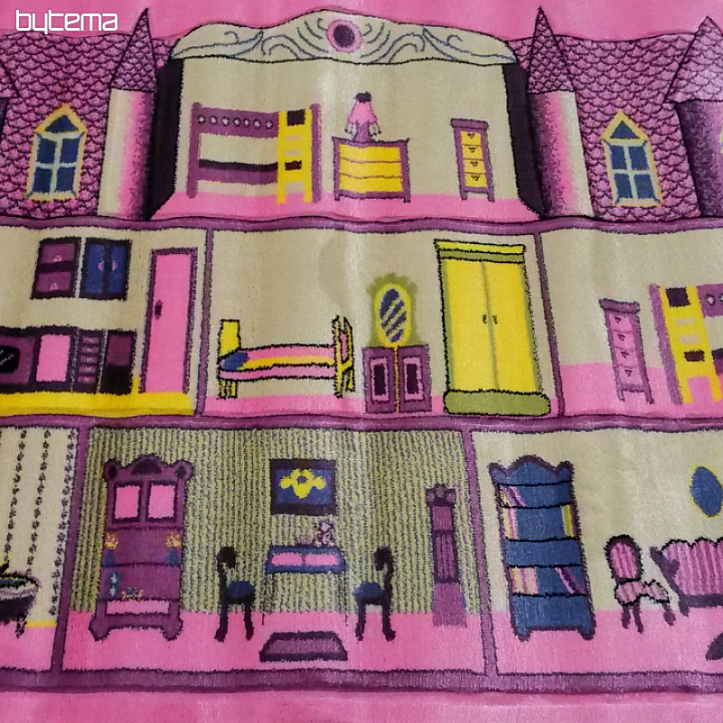 Tapis enfant KIDS ZÁMEK rose