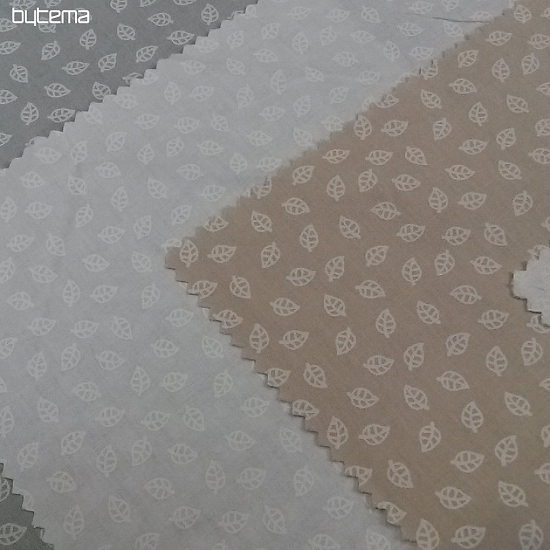 Tissu déco en coton TELMA feuille