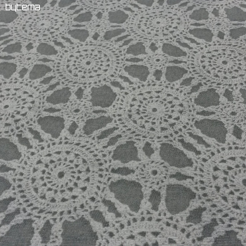 Tissu déco DENTELLE gris