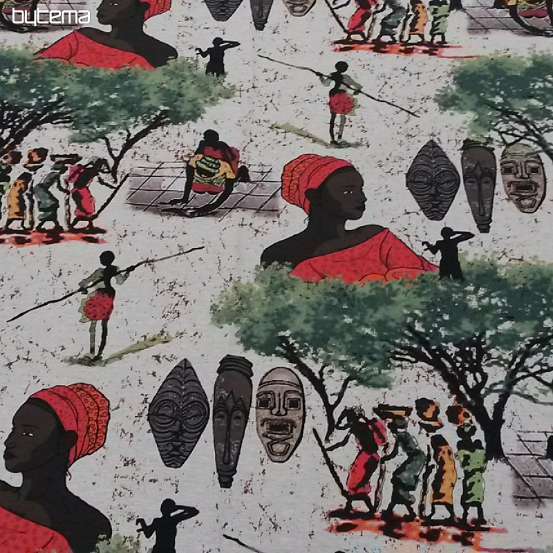 Tissu décoration design AFRIQUE vert