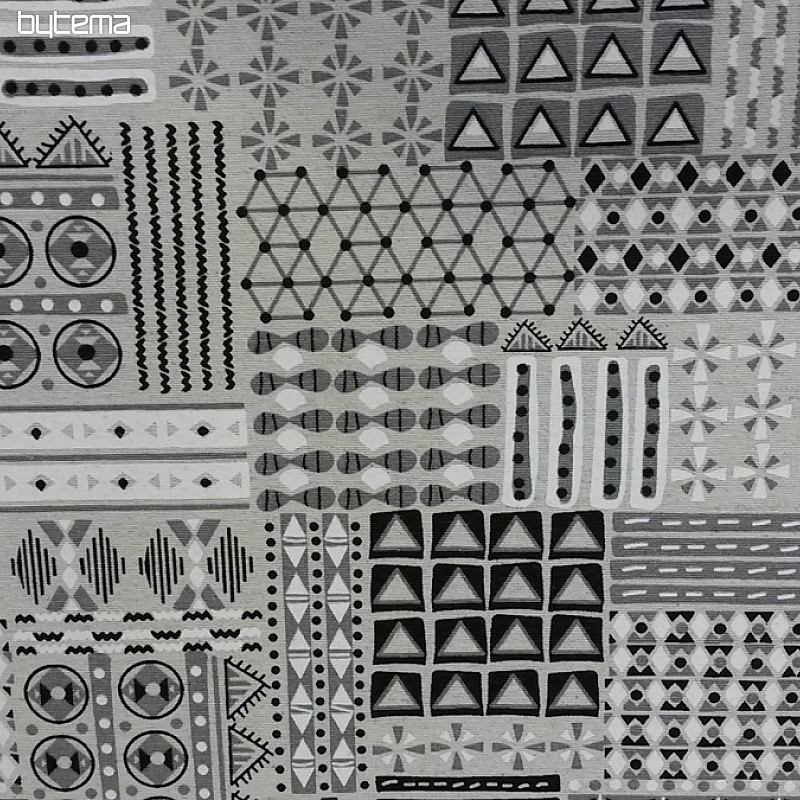 Tissu déco GEO gris