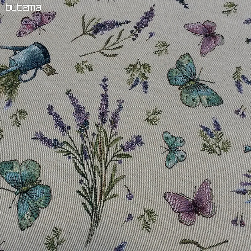 Tissu à tapisserie GRAINES DE JARDIN DE LAVANDE 1