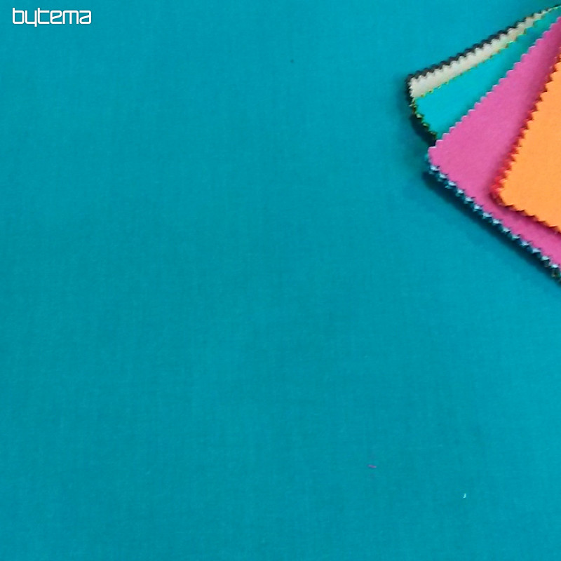 Tissu coton UNI turquoise foncé