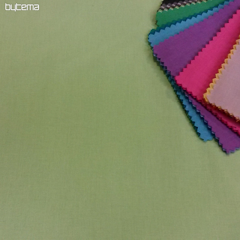 Tissu en coton UNI vert clair