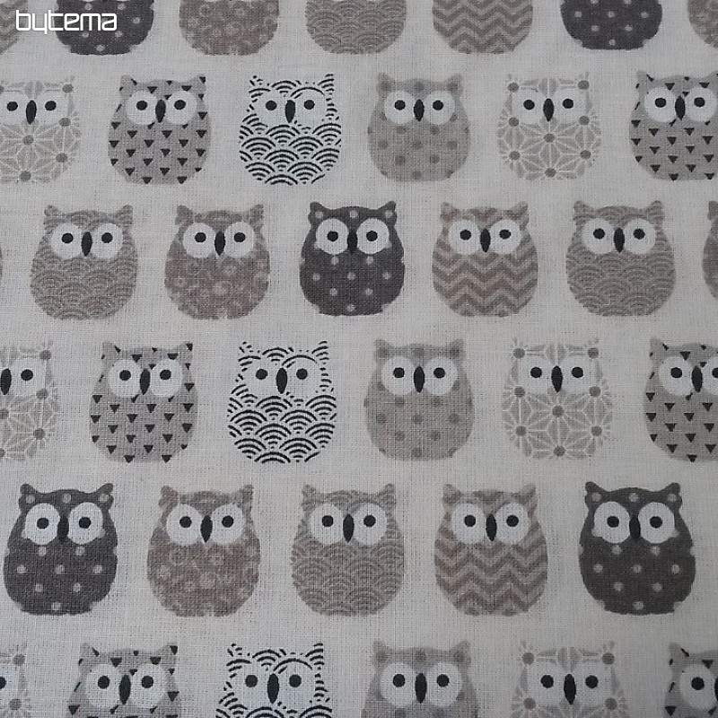 Tissu décoratif MINI CHOUETTES 2