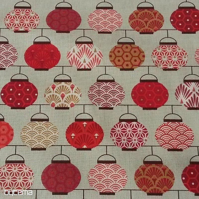 Tissu décoratif LANTERNES 4