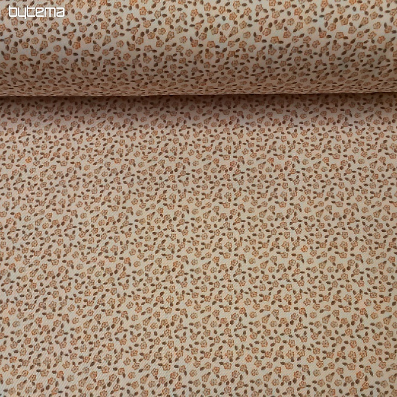 Tissu déco TWIST F01 petite fleur orange