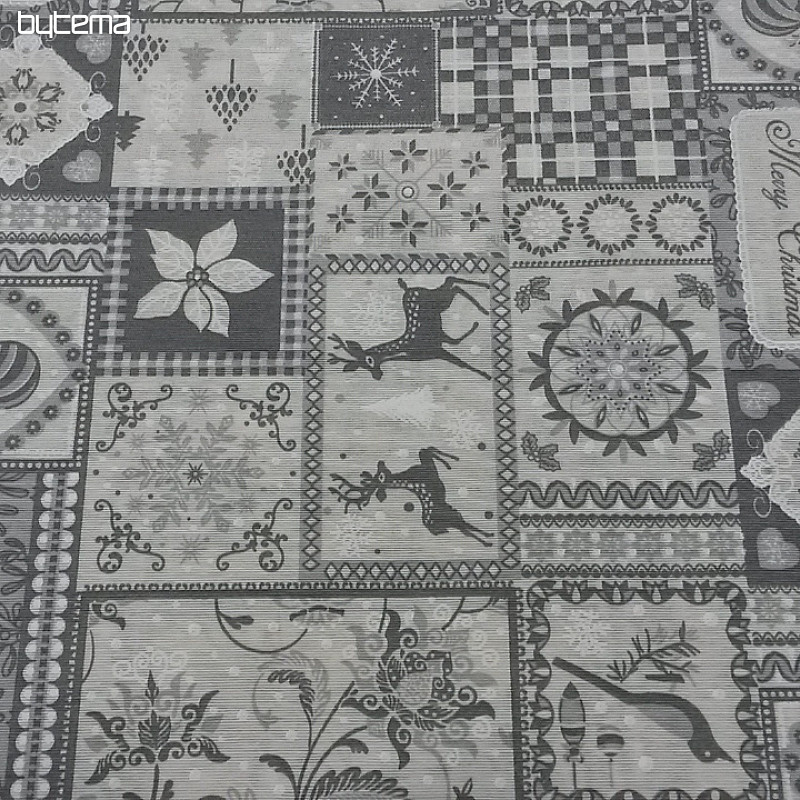 Tissu décoratif Noël TIROL gris