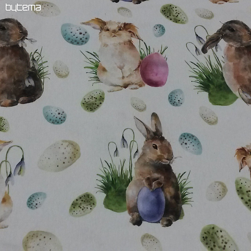 Tissu décoratif LAPIN DE PÂQUES numérique