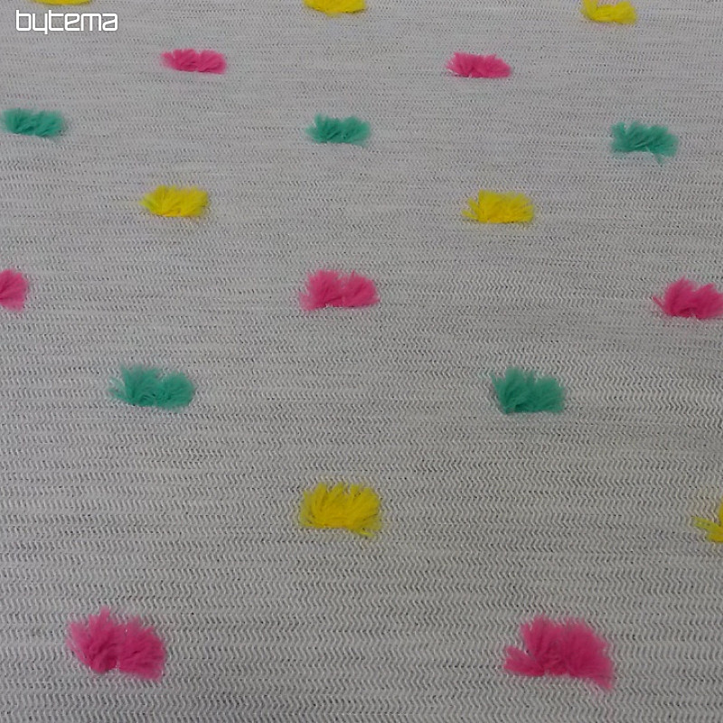 Tissu décoratif POMPONS