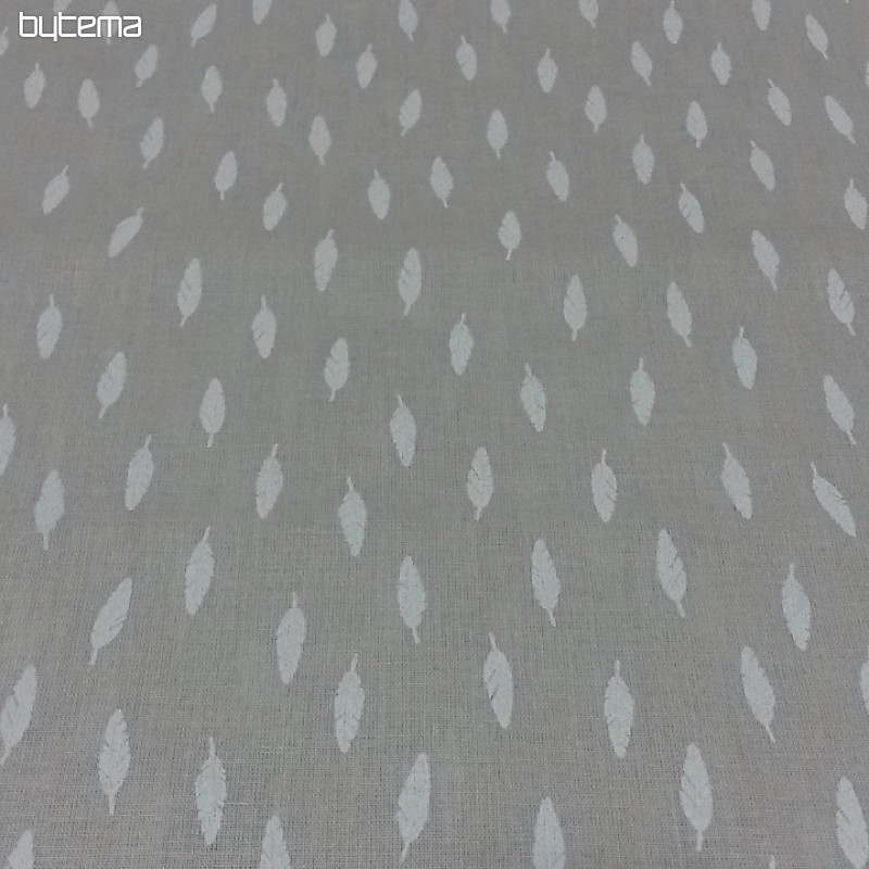 Tissu coton Plumes beige