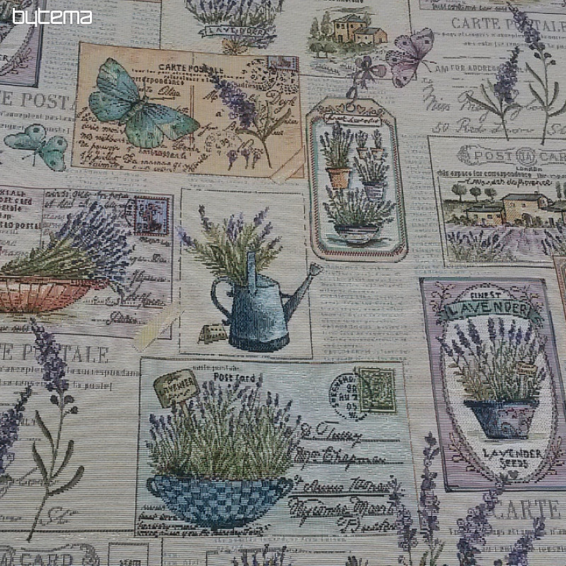 Tissu à tapisserie GRAINES DE LAVANDE JARDIN 3