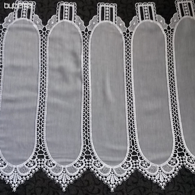 Rideau vitrail au crochet 13609 blanc