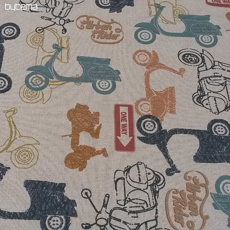 Tissu décoratif pour scooters VESPA, impression numérique