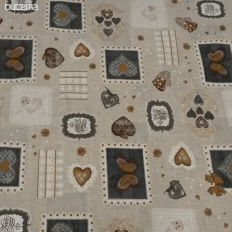 Tissu déco CARLA gris